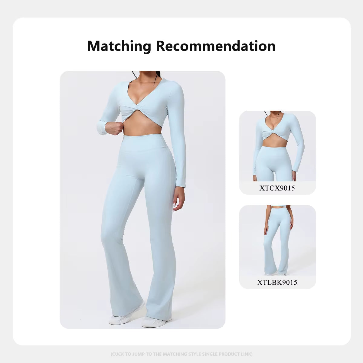 Flared Pants Sets 2Pcs Woman ECO Pilates Twist-Knot Long Sleeved Cropped Sports Top High Waisted Butt Lift Yoga Pants